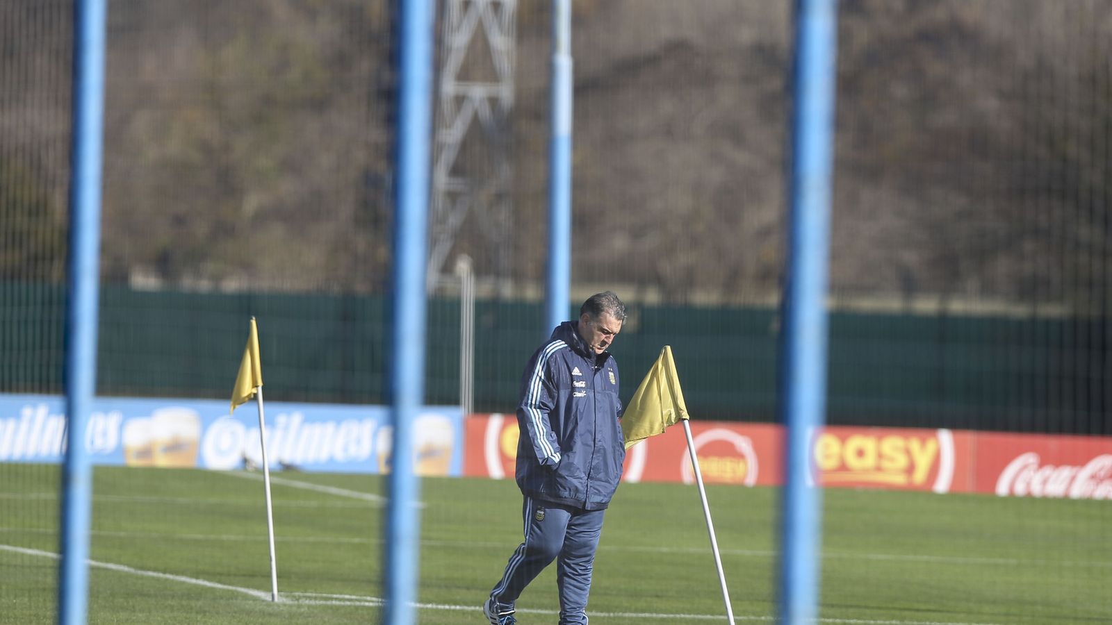 Foto: El Tata Martino, durante un entrenamiento de la selección argentina (EFE)
