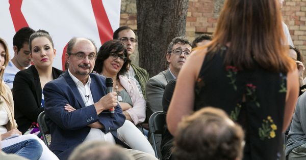 Foto: Javier Lambán, durante un acto de primarias en Zaragoza el pasado 7 de septiembre. (EFE)