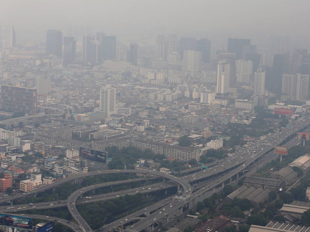 Foto: Ciudad con altos niveles de contaminación. Foto: EFE/Rungroj Yongrit