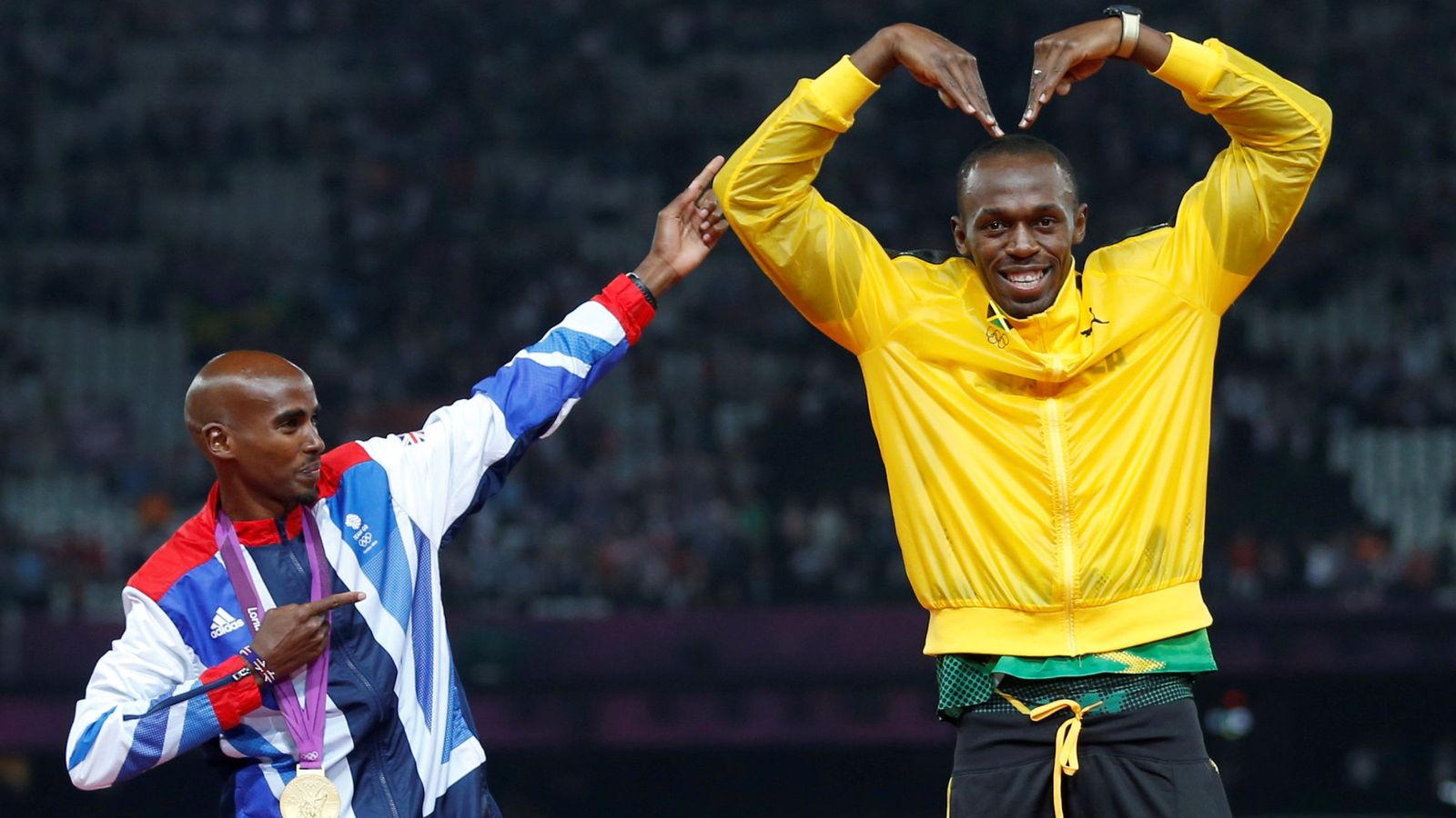 Foto: Mo Farah y Usain Bolt (Reuters)
