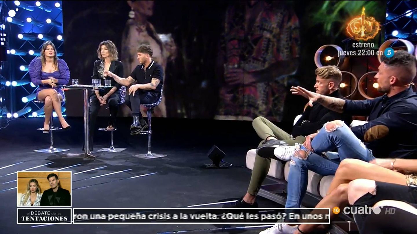 Susana y Rubén, en 'El debate de las tentaciones'. (Mediaset España)