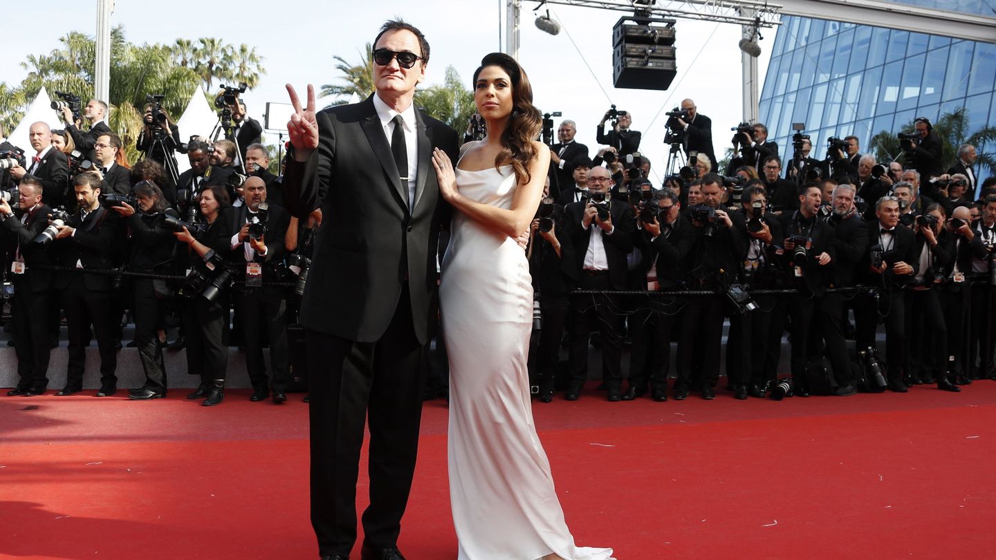 Quentin Tarantino con su mujer Daniella Pick en el Festival de Cannes. (EFE)