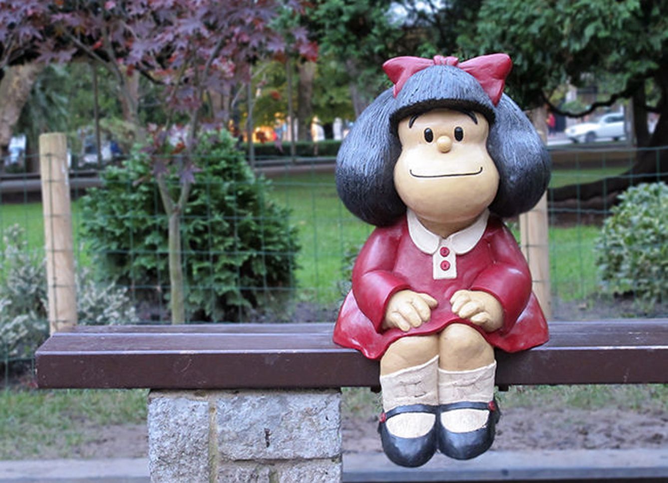 Mafalda alegra las visitas al parque San Francisco