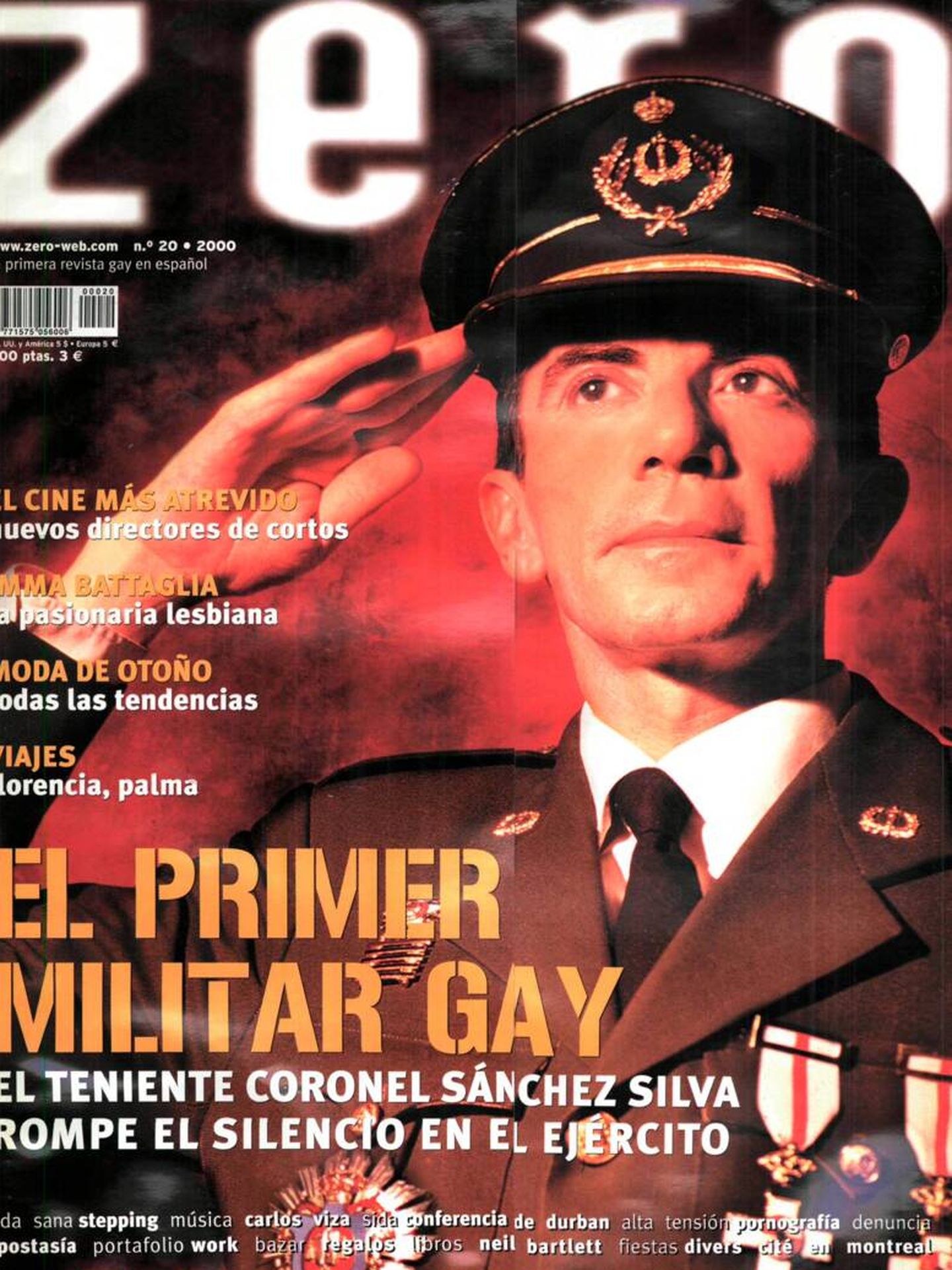 Sánchez Silva, el teniente coronel más valiente, en la portada de 'Zero'. (Cortesía)