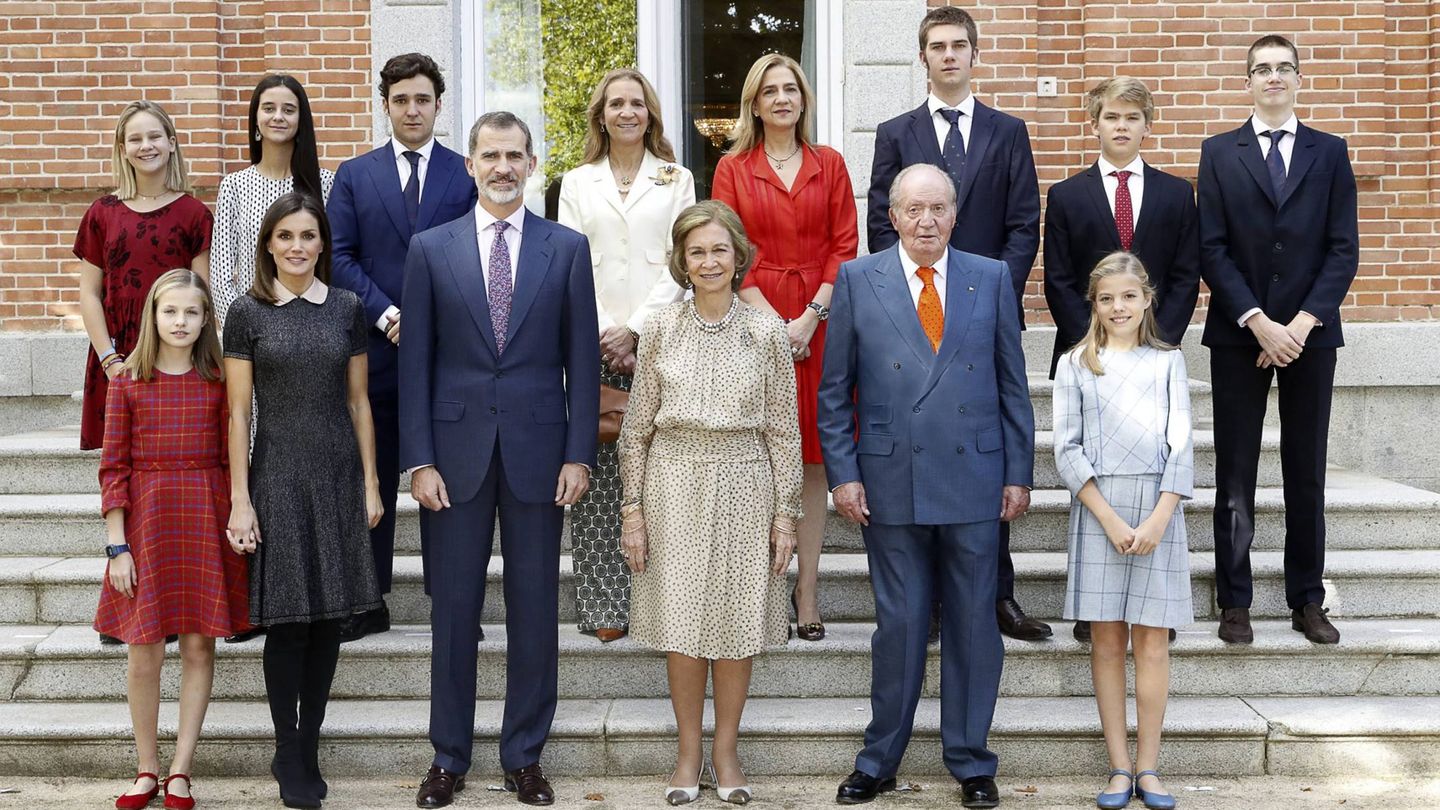 La familia del Rey al completo en 2018, en el 80 cumpleaños de la reina Sofía. 
