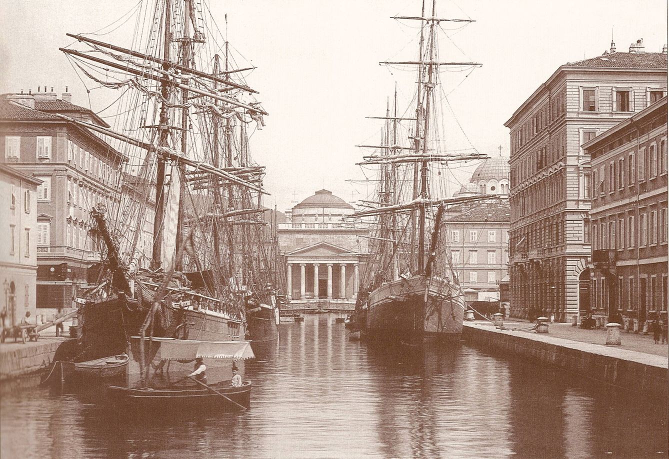 Canal Grande de Trieste alrededor de 1900.