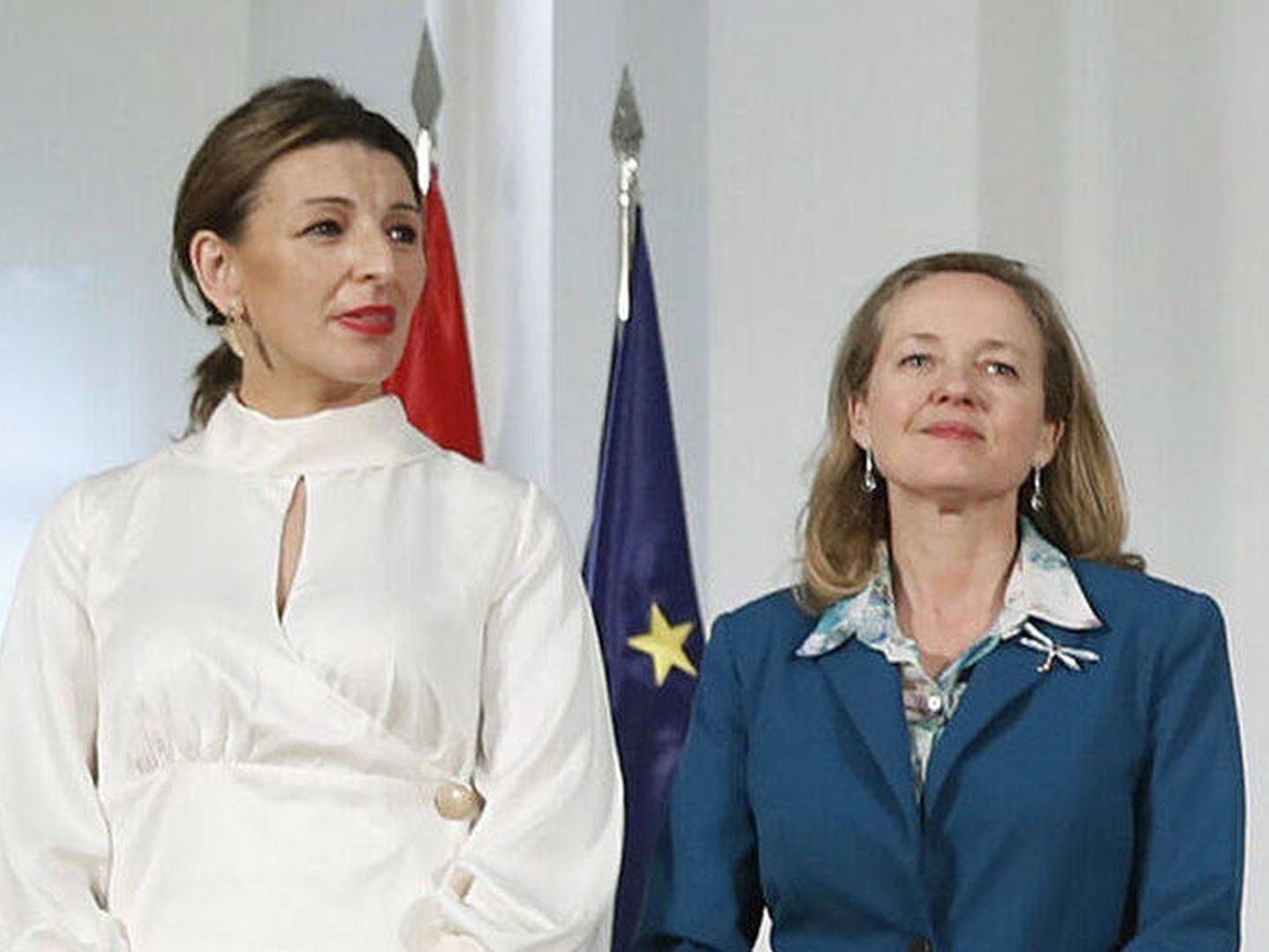 Las ministras Nadia Calviño y Yolanda Díaz. (EP)