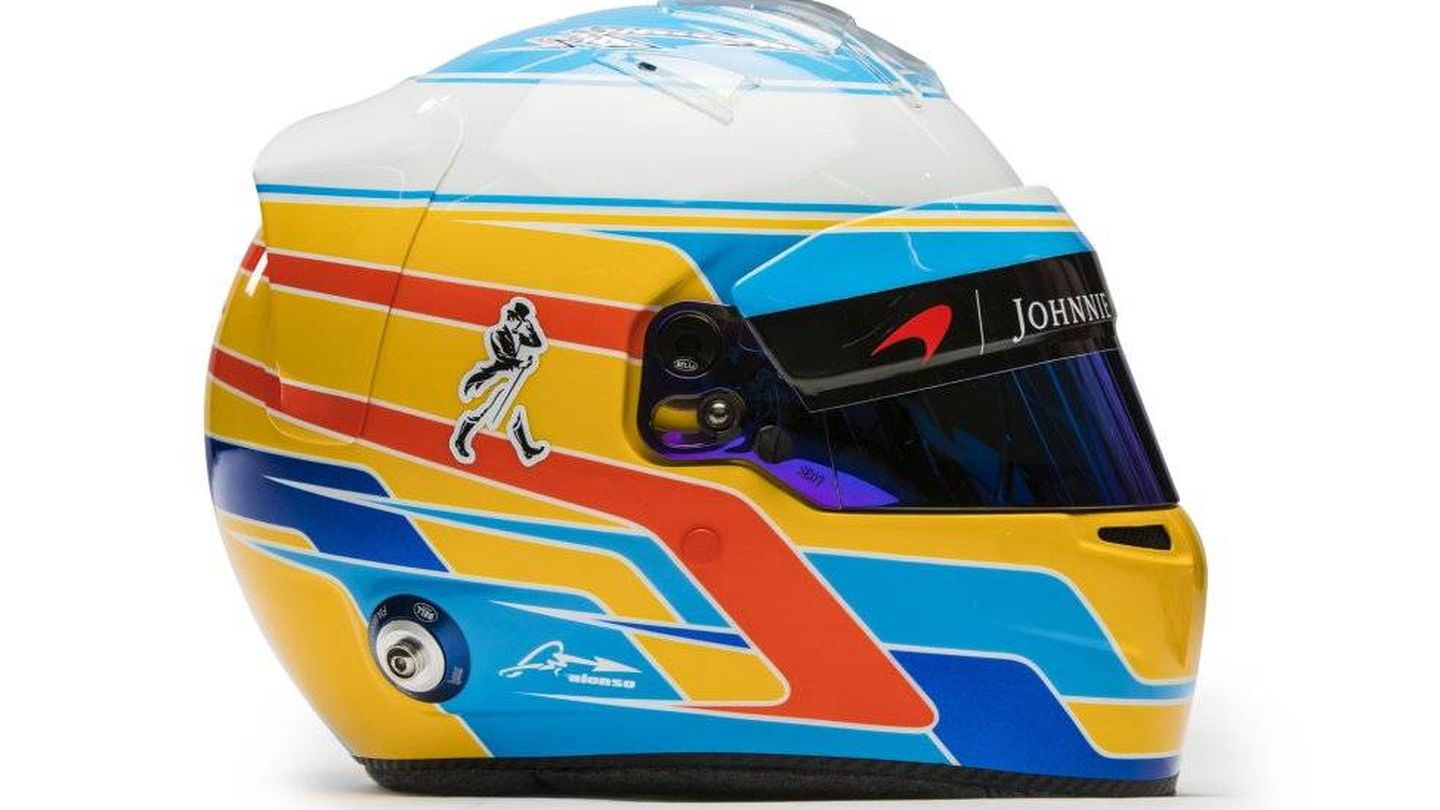 El casco más reconocible de Fernando Alonso.