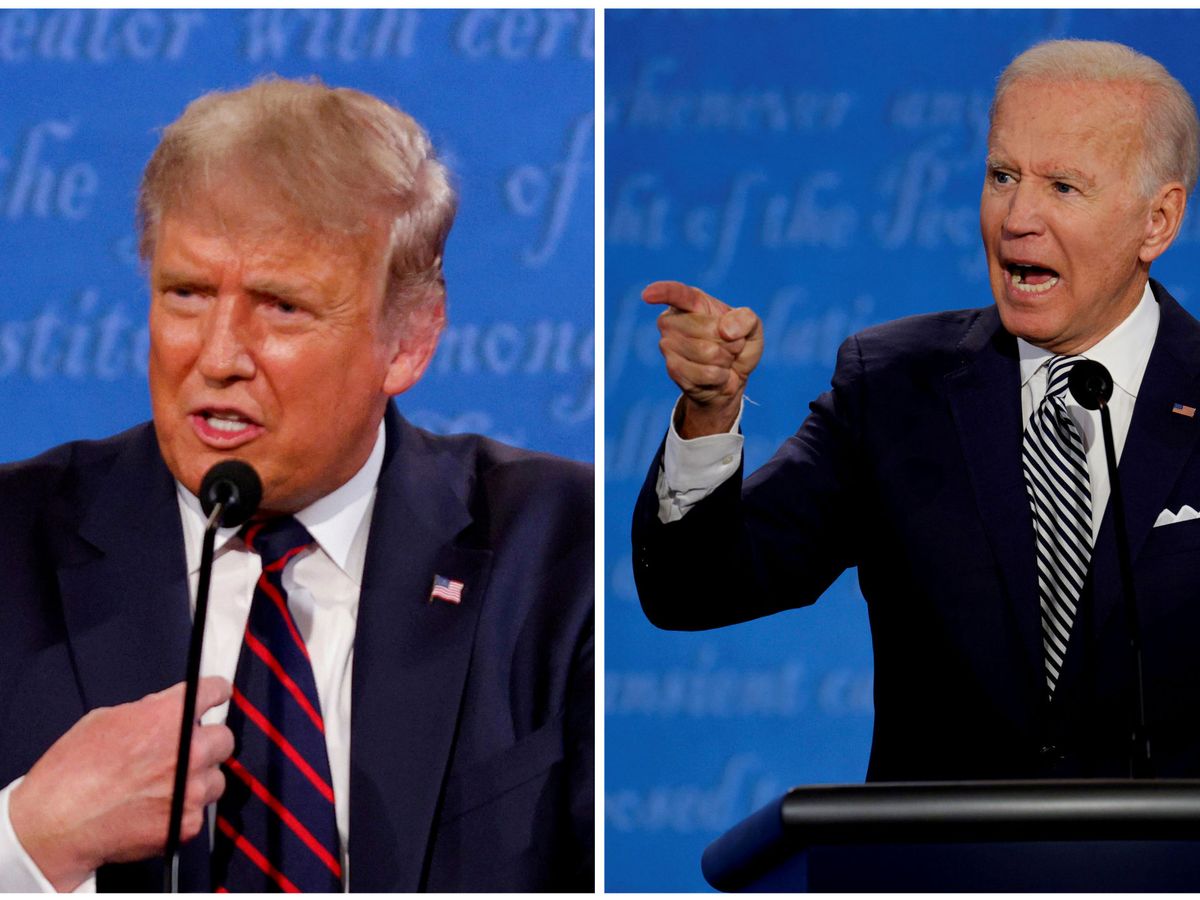 Foto: Trump y Biden durante el primer debate que se celebró a finales de septiembre. (Reuters)