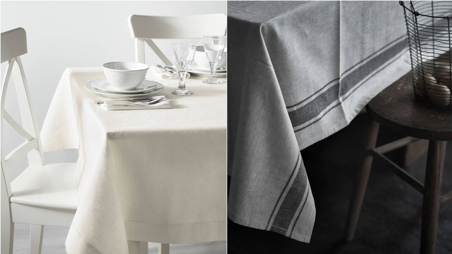 Manteles de lino de Ikea para una mesa con estilo. (Cortesía)