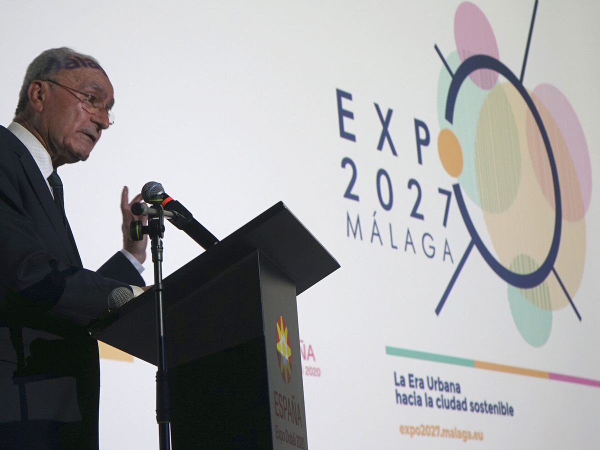 Foto: Francisco de la Torre presenta en Dubái la candidatura de Málaga a la Expo de 2027. (EFE/Iñigo Álvarez)