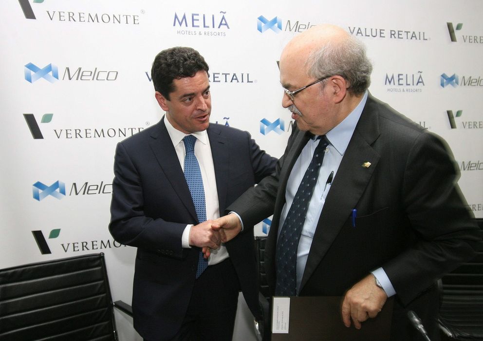 Foto: El presidente de Veremonte, Enrique Bañuelos, junto al conseller de Economia, Andreu Mas Colell (Efe)