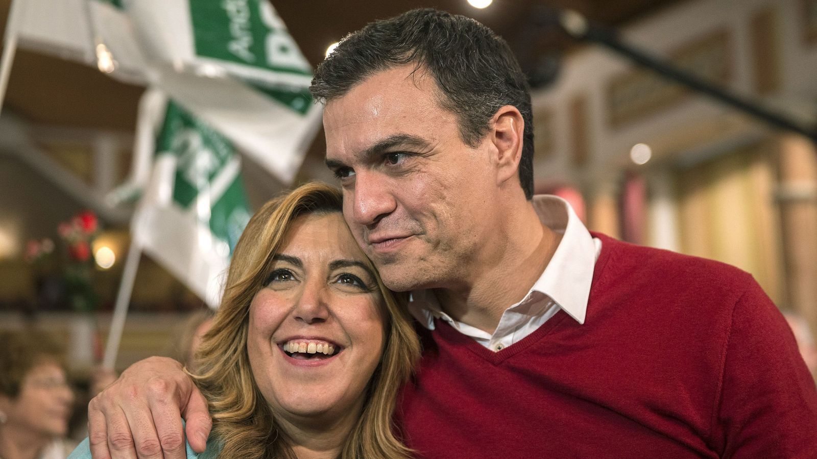 Foto: Pedro Sánchez y Susana Díaz en la recta final de la campaña. (EFE)
