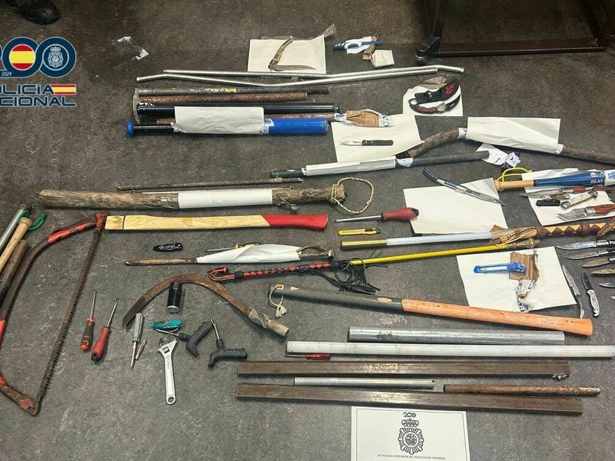 Foto: Las armas incautadas por la Policía Nacional. (Policía Nacional)