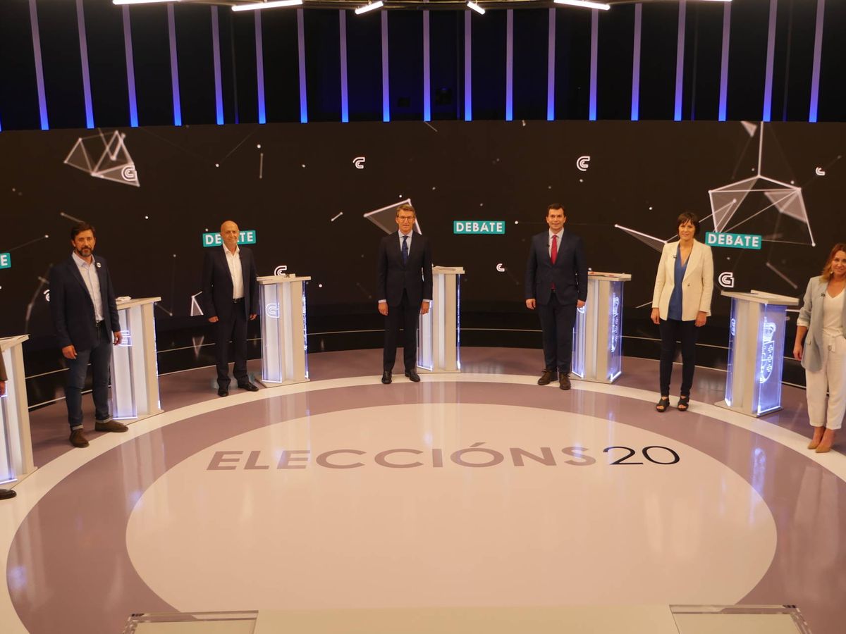 Foto: Debate a siete a la presidencia de la Xunta de Galicia. (EP)