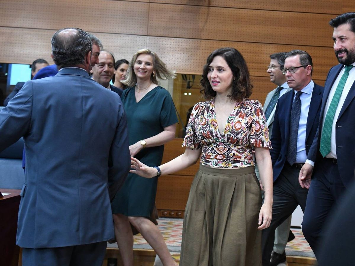 Foto: Isabel Díaz Ayuso, a la llegada al Pleno de la Asamblea de Madrid. (Europa Press)