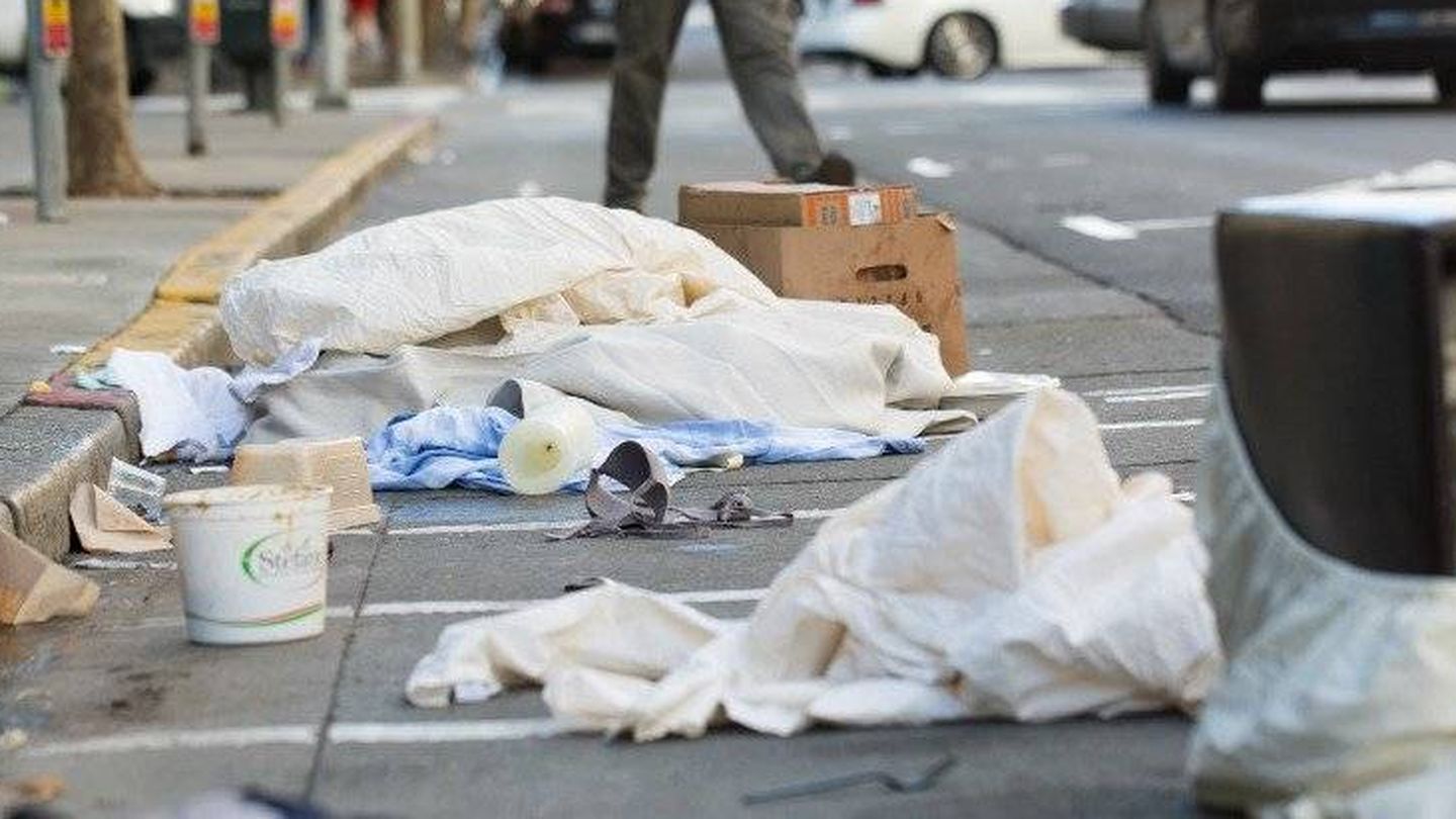 Una calle de San Francisco, asolada por los excrementos y la basura. (Twitter)