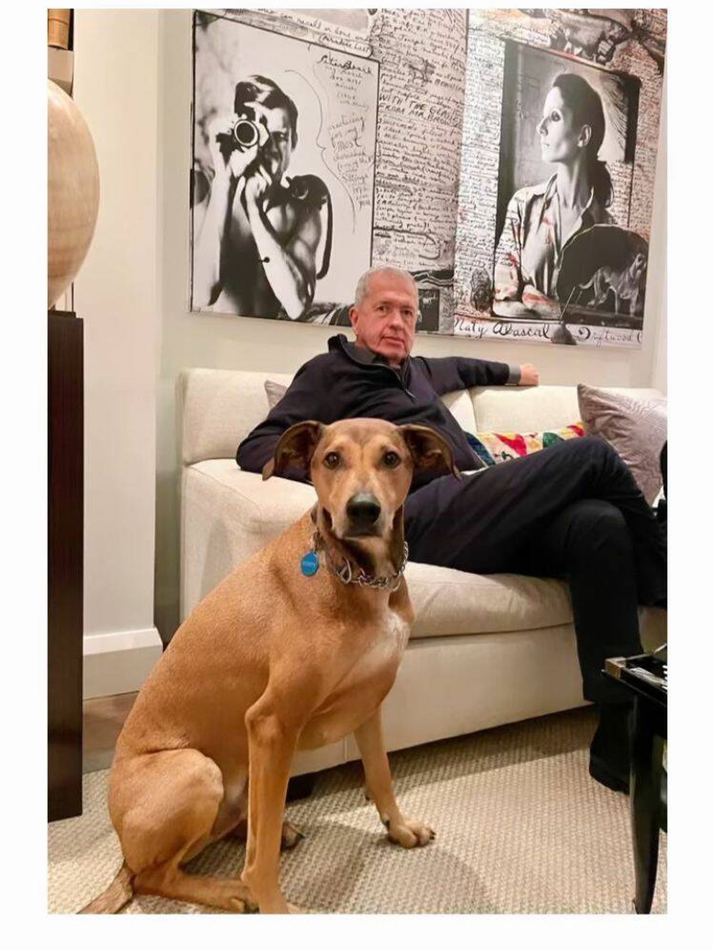 Mario Testino, en la casa de Naty Abascal en Madrid. (Instagram/@natyabascal)