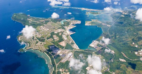 Foto: Vista aérea de la base naval de Estados Unidos en Guam. (Reuters)