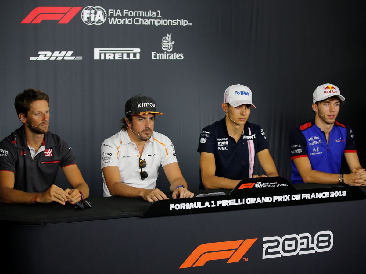 Foto: Fernando Alonso, Esteban Ocon y Pierre Gasly. (Reuters/Jean-Paul Pelissier)
