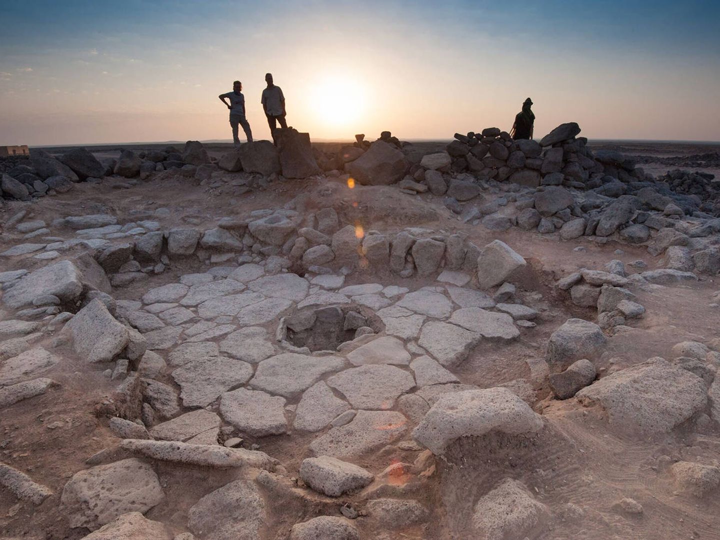 Estructuras de piedra en Shubayqa, Jordania. (Alexis Pantos)