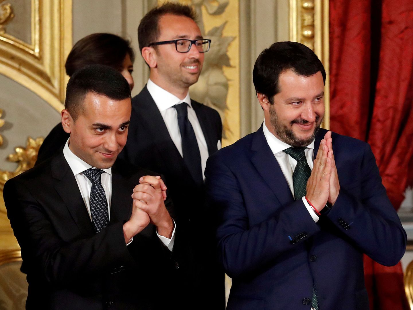 Luigi di Maio (izquierda), líder del M5S, y Matteo Salvini (derecha), líder de la Lega. (Reuters)
