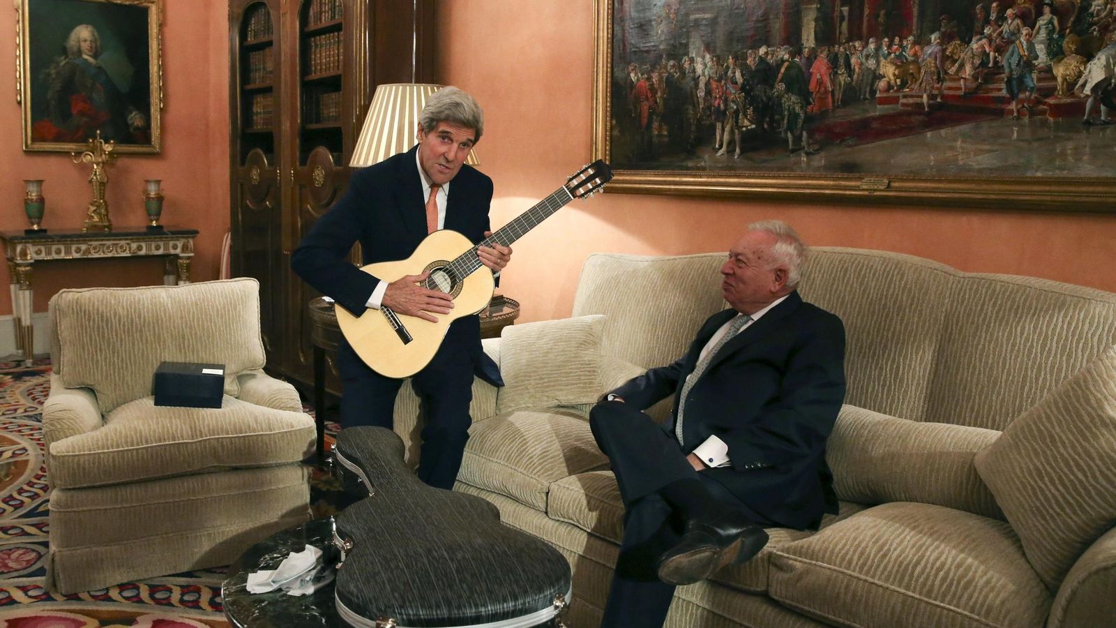 Foto: Margallo durante una entrevista con el secretario de Estado estadounidense, John Kerry, hace unas semanas. (Reuters)