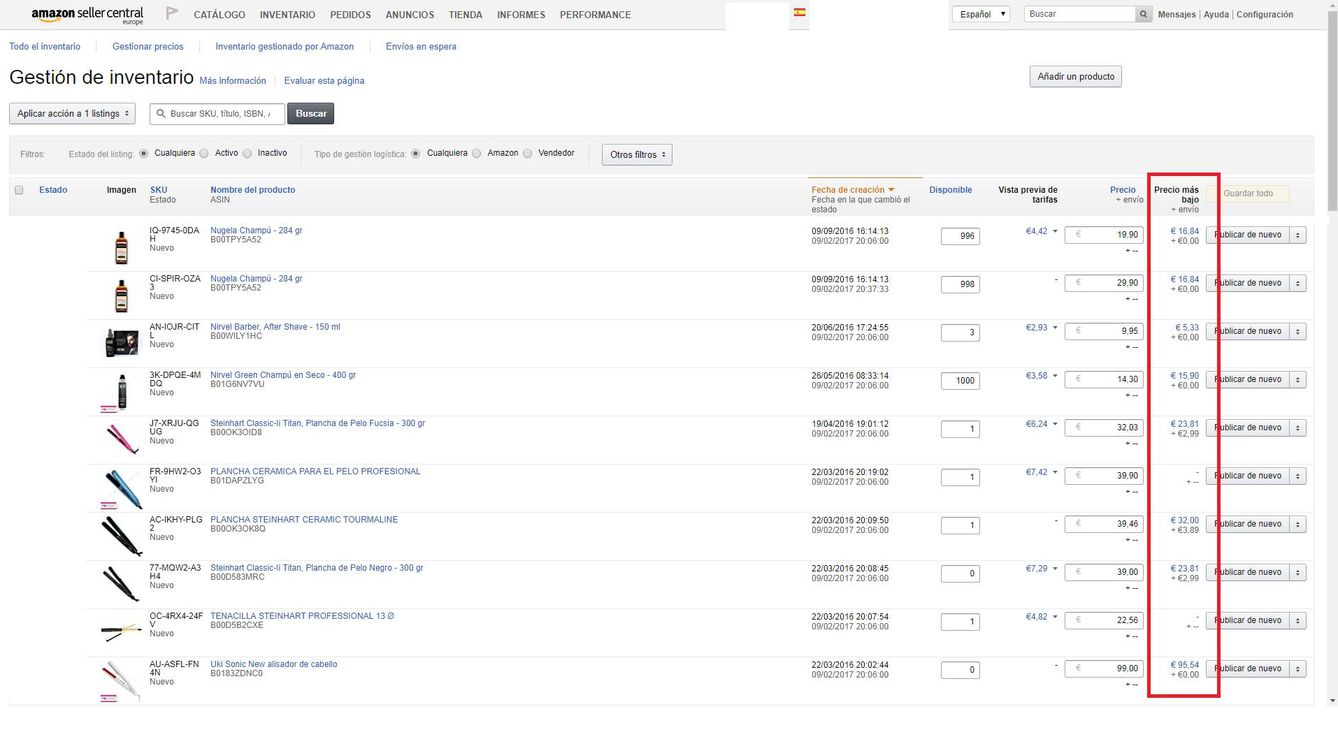 Un pantallazo de los precios de Masnopago y las sugerencias de Amazon. (Gerardo García)