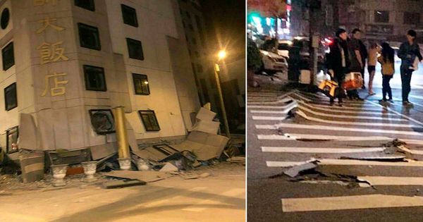 Foto: Varios edificios destruidos por el terremoto de magnitud 6,4 que ha afectado a la isla de Taiwán. (EFE)