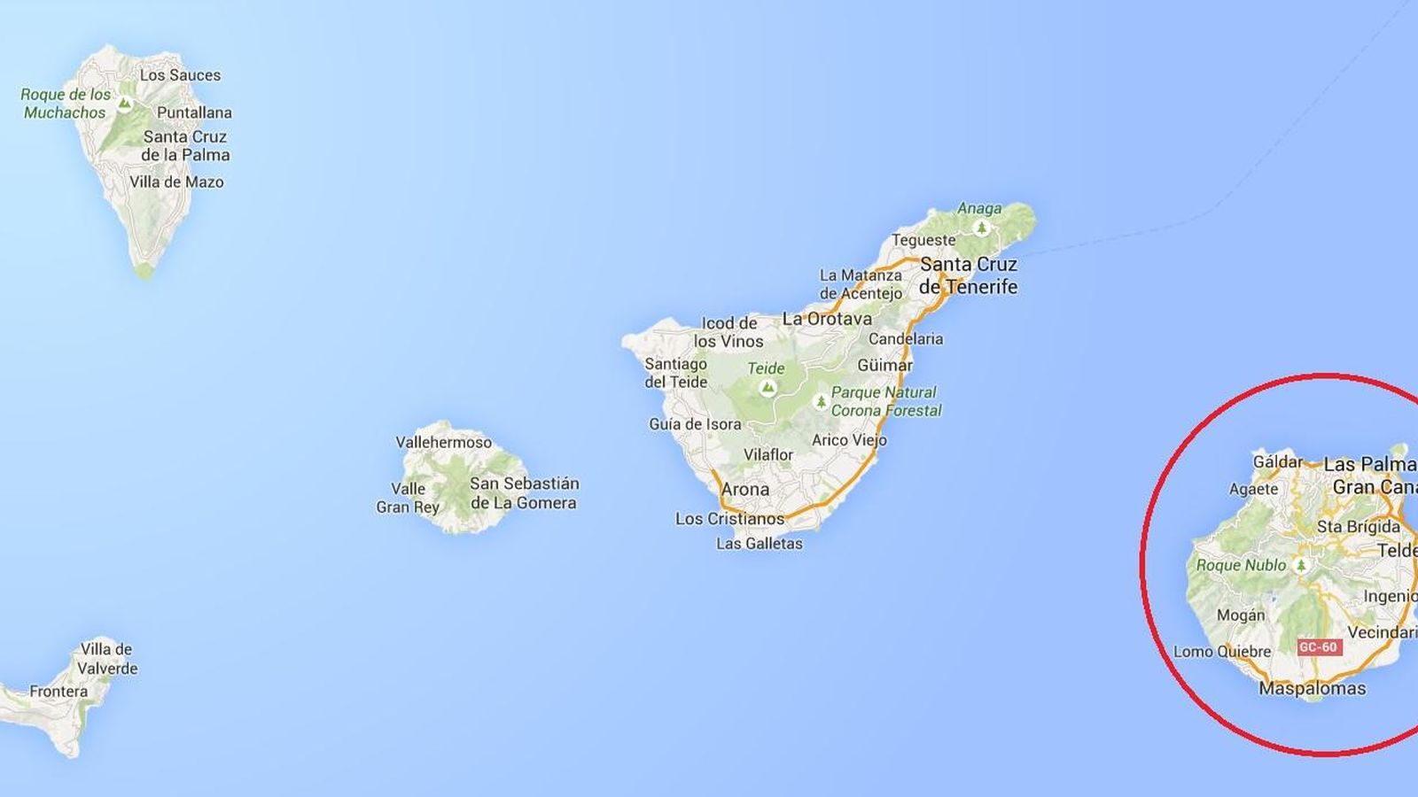 Foto: Los tiroteos se han producido en la isla de Gran Canaria (Google Maps)