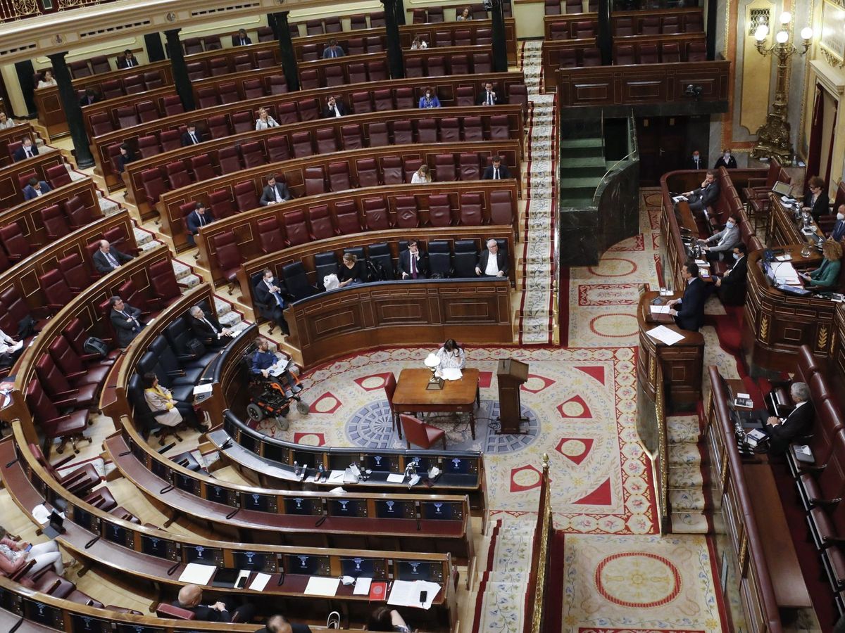 Foto: El Congreso de los Diputados, durante la sesión de este miércoles. (EFE)