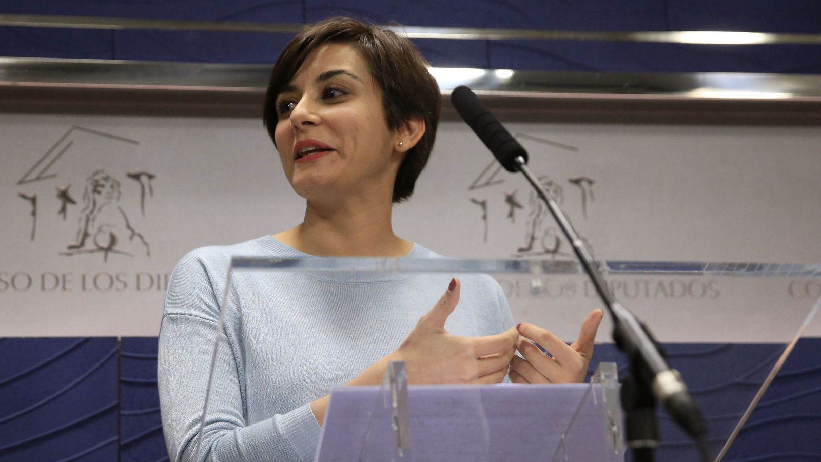 Foto: La diputada socialista Isabel Rodríguez durante una comparecencia en el Congreso. (EFE)