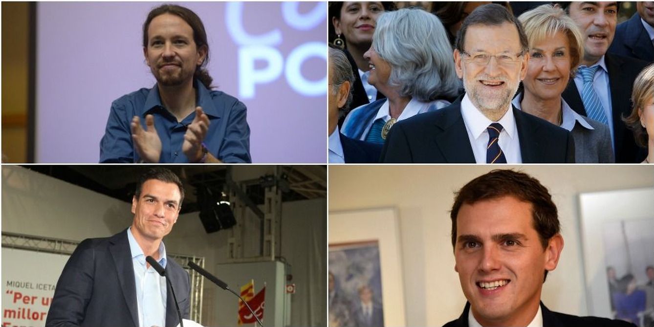 Foto: Pablo Iglesias, Mariano Rajoy, Pedro Sánchez y Albert Rivera (Gtres).