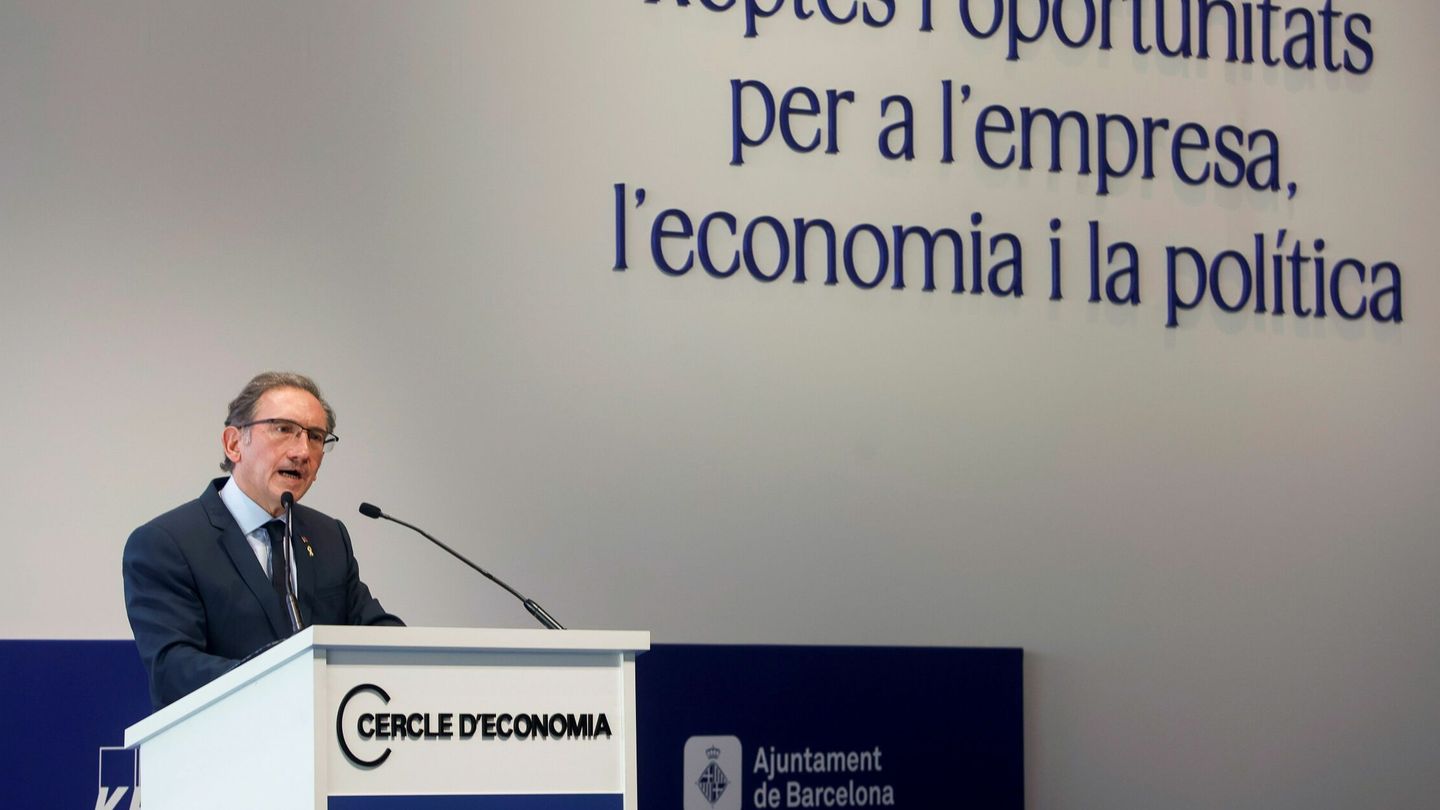 El 'conseller' de Economía, Jaume Giró, durante la Reunión del Cercle d'Economia. (EFE)