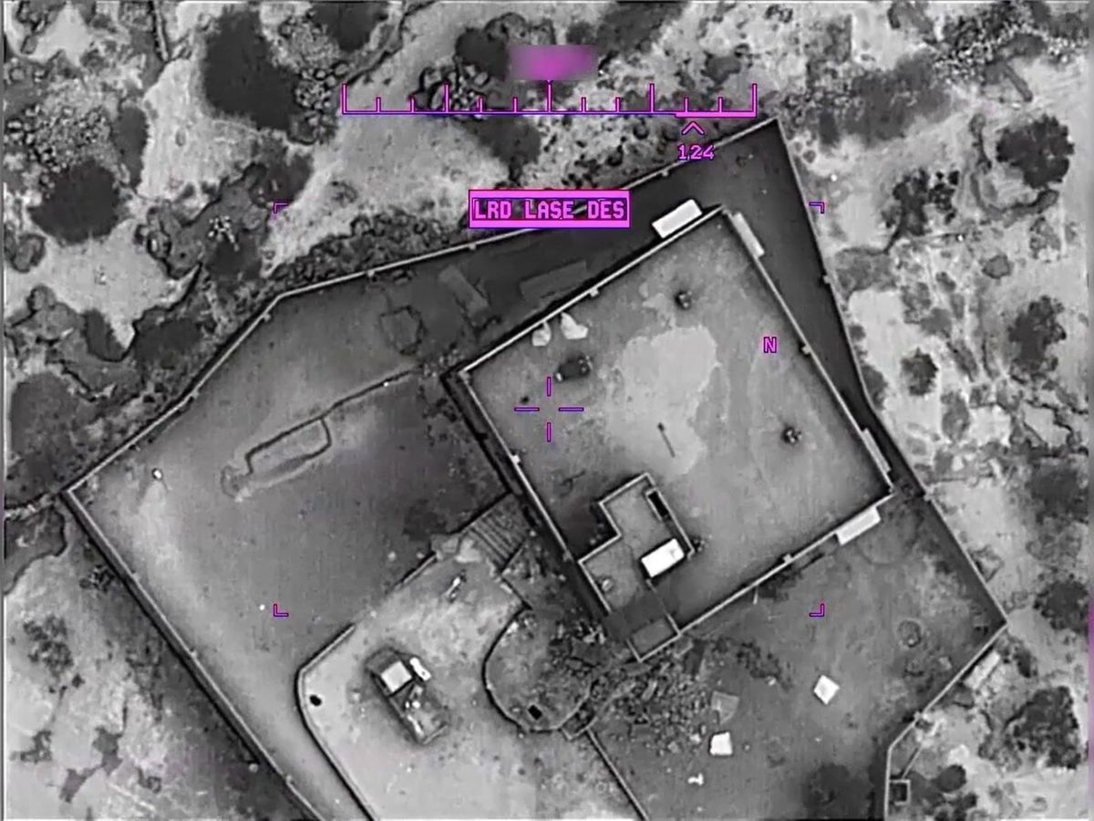 Foto: Imágenes de un ataque con dron estadounidense (EFE)
