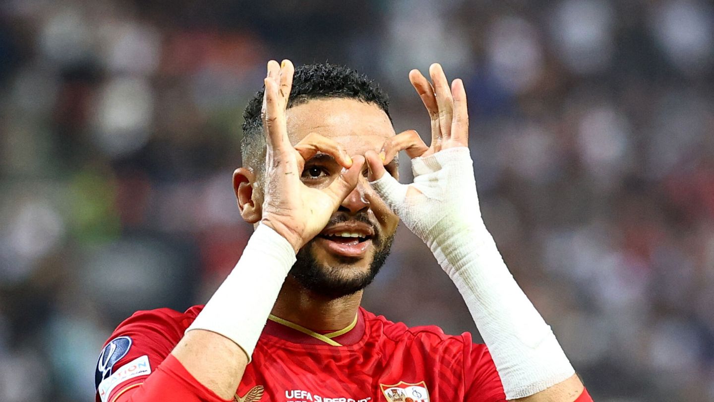 El gol de En-Nesyri adelantó al Sevilla. (Reuters/Vincent West)