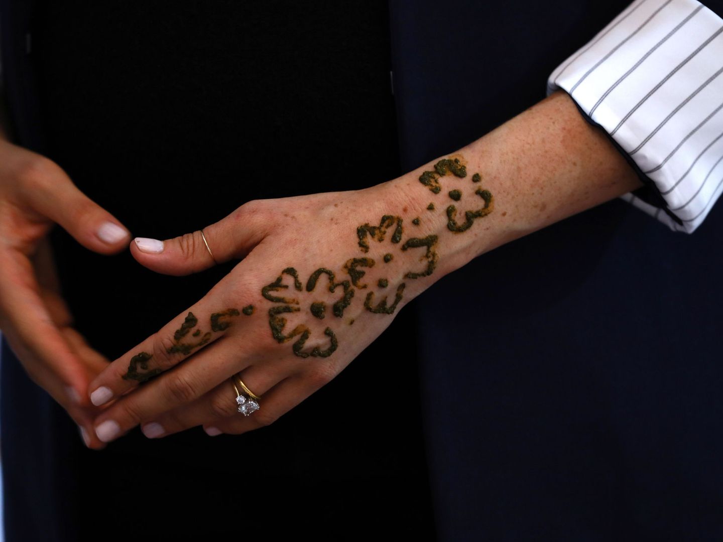 El tatuaje de henna de Meghan. (EFE)