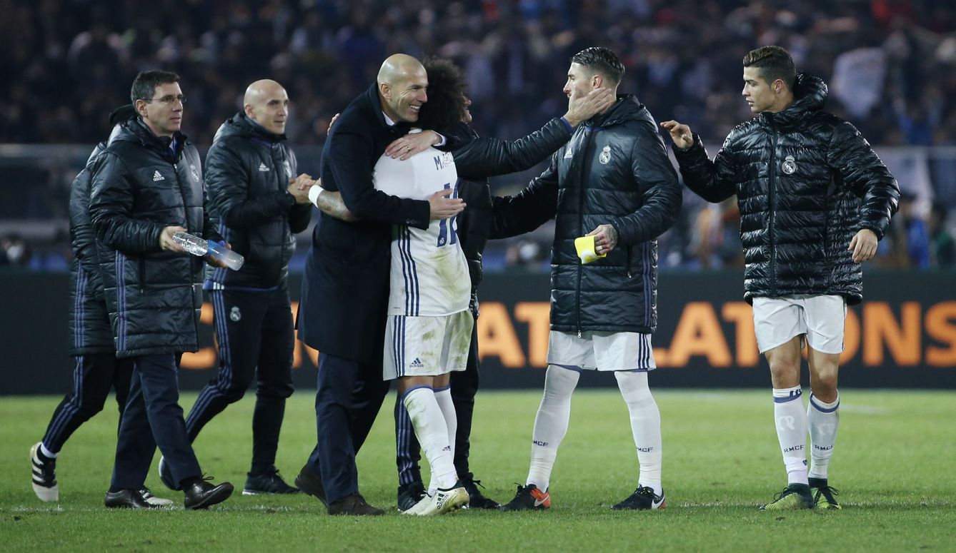 La comunión de Zidane con la plantilla es casi perfecta (Toru Hanai/Reuters).