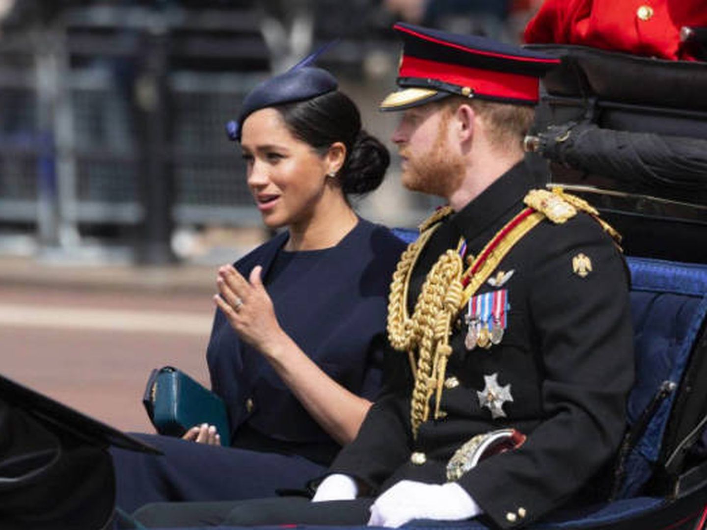 El príncipe Harry y Meghan Markle en el Trooping the Colour. (Reuters)