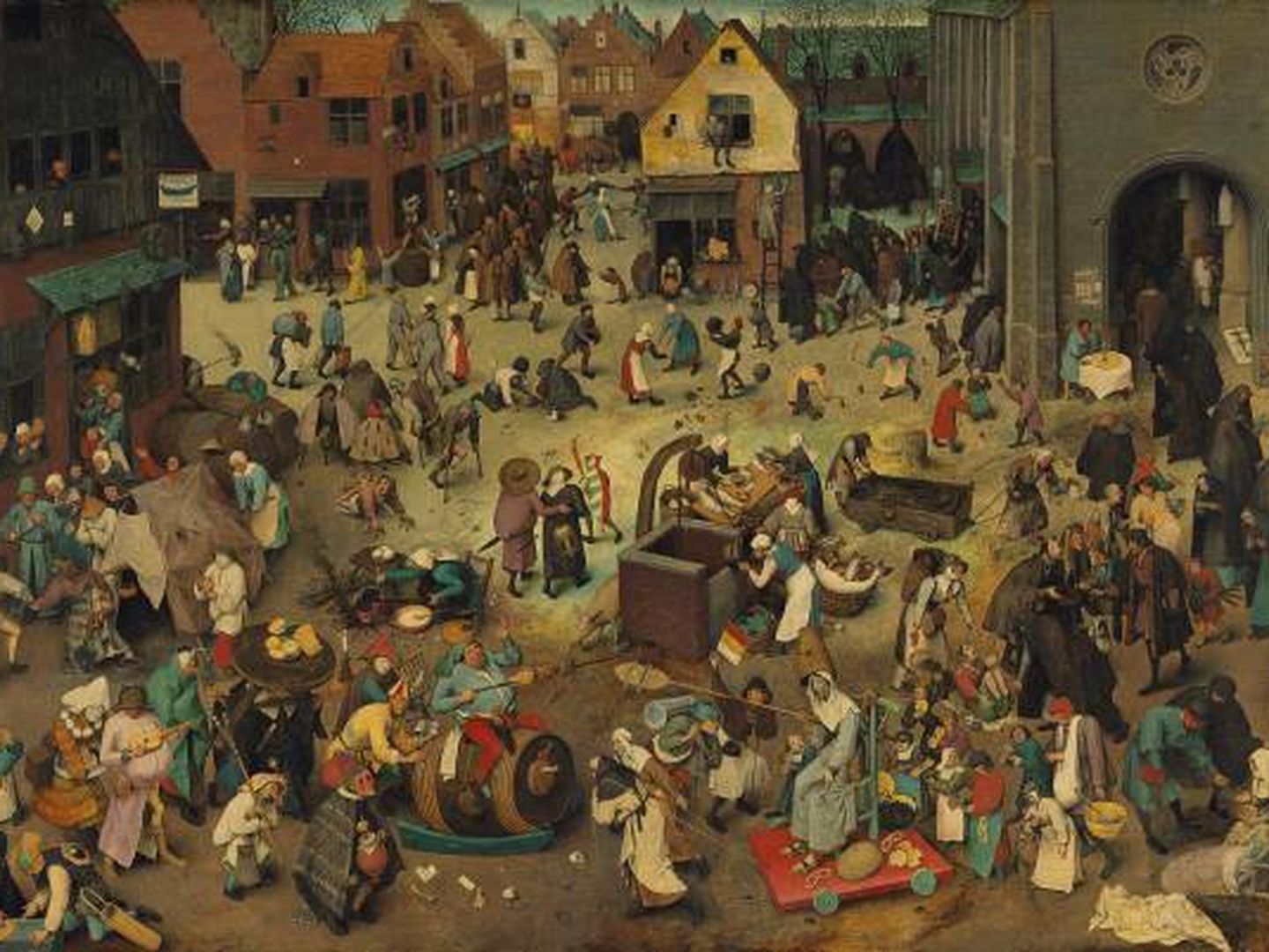 Aquí Brueggel, el Viejo, representa otra guerra cultural: carnaval contra cuaresma. 