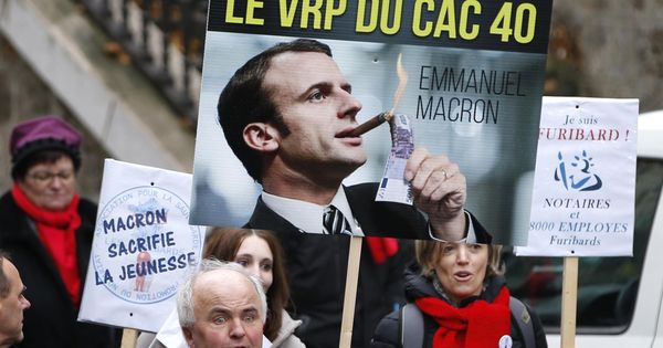 Foto: Manifestación contra Macron (Reuters)