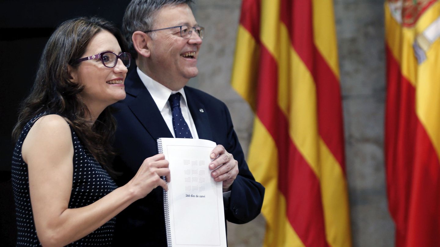 Ximo Puig y Mónica Oltra, presidente y vicepresidenta de la Generalitat valenciana, respectivamente. (EFE)