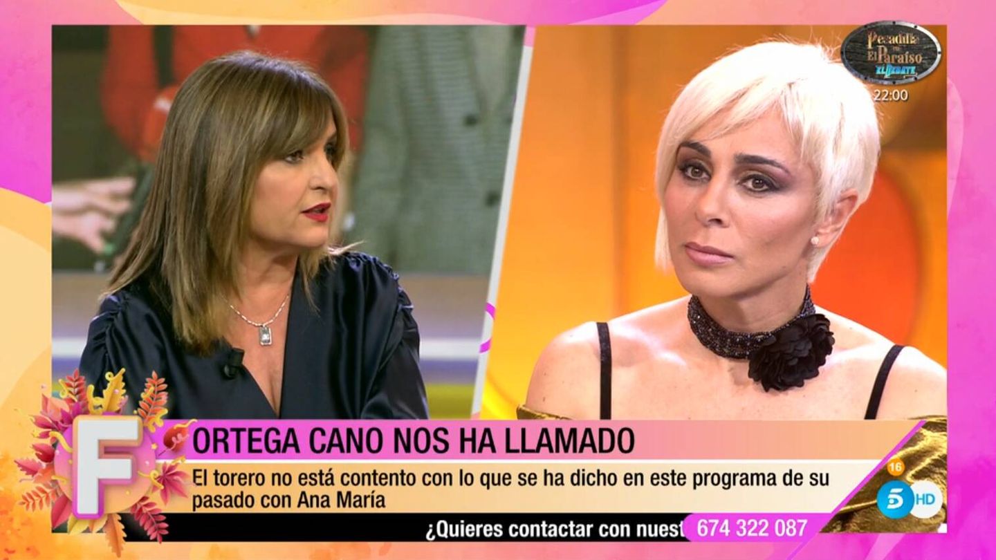 Ana María Aldón junto a Beatriz Cortázar en 'Fiesta'. (Mediaset)