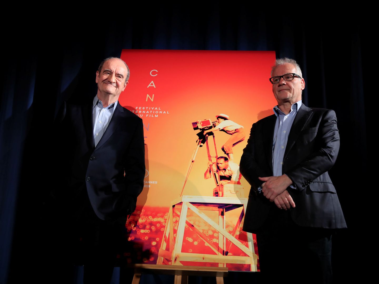 Pierre Lescure y Thierry Fremaux, presidente y director del Festival de Cannes, respectivamente. (EFE)