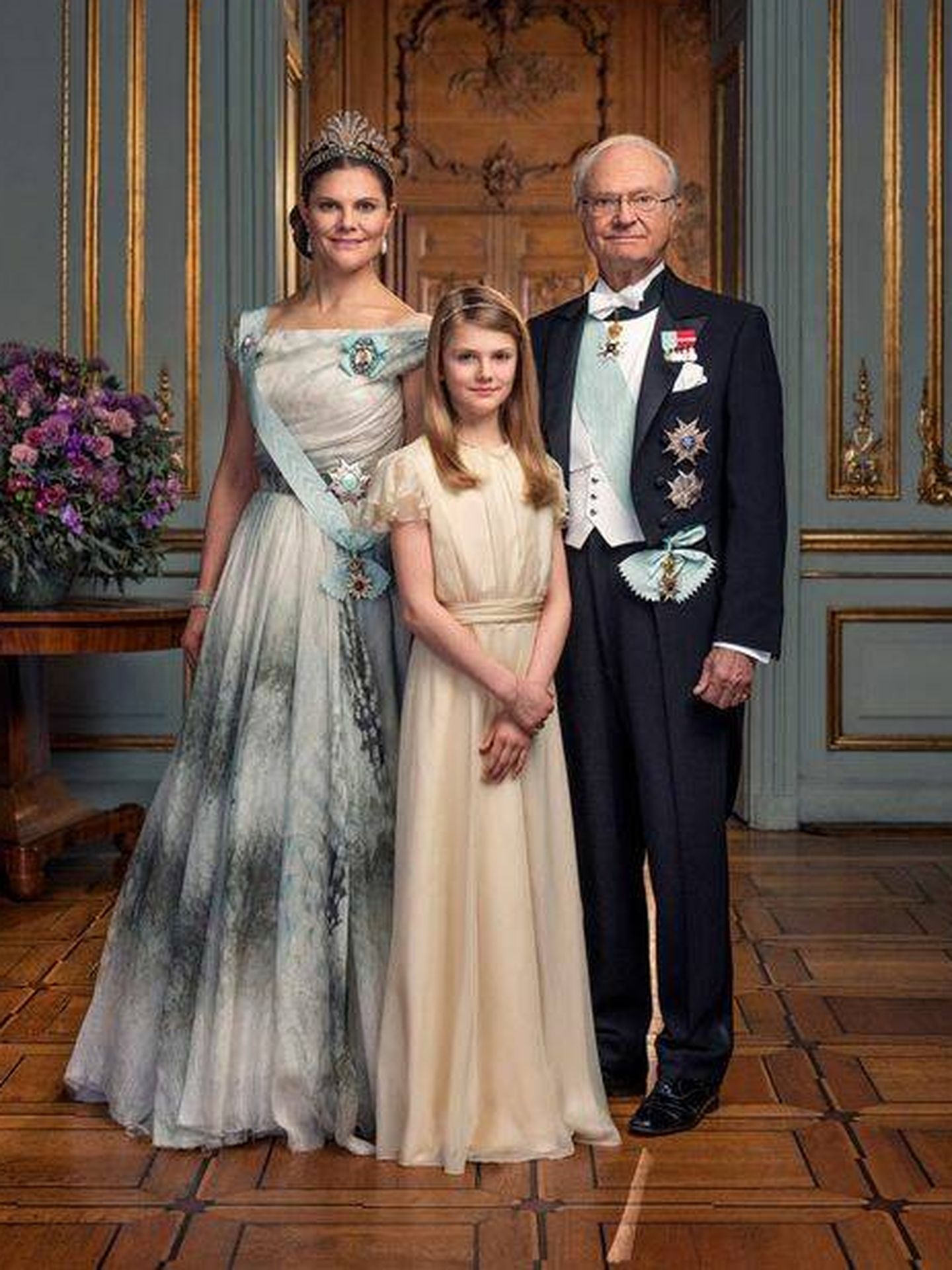 Carlos Gustavo, Victoria y Estelle de Suecia. (Casa Real de Suecia/Linda Broström)