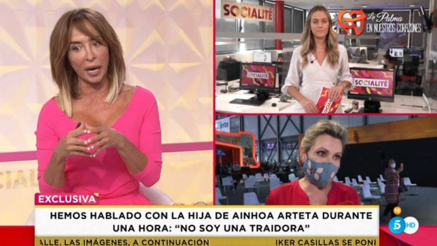 María Patiño, en 'Socialité'. (Mediaset España)