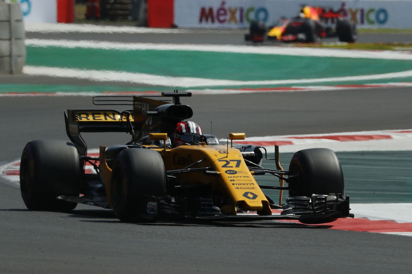 Nico Hulkenberg fue el más rápido de los pilotos de Renault en la clasificatoria del GP de México. (EFE)