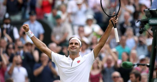 Foto: Roger Federer celebra su victoria ante Nadal en las semifinales de Wimbledon. (Reuters)
