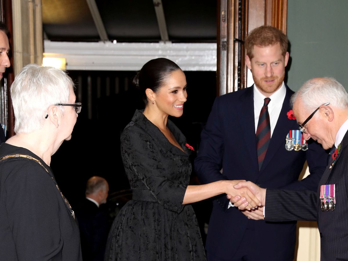 Foto: Meghan y Harry a su llegada al Royal Albert Hall. (Reuters)
