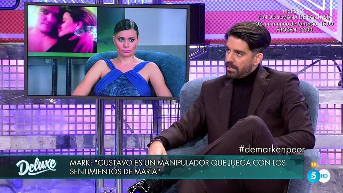 El marido de María Lapiedra se venga de Gustavo en el 'Deluxe': "Es un manipulador"